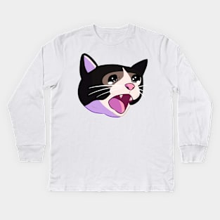 Sad Cat Kids Long Sleeve T-Shirt